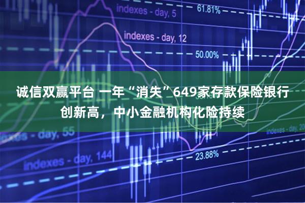 诚信双赢平台 一年“消失”649家存款保险银行创新高，中小金融机构化险持续